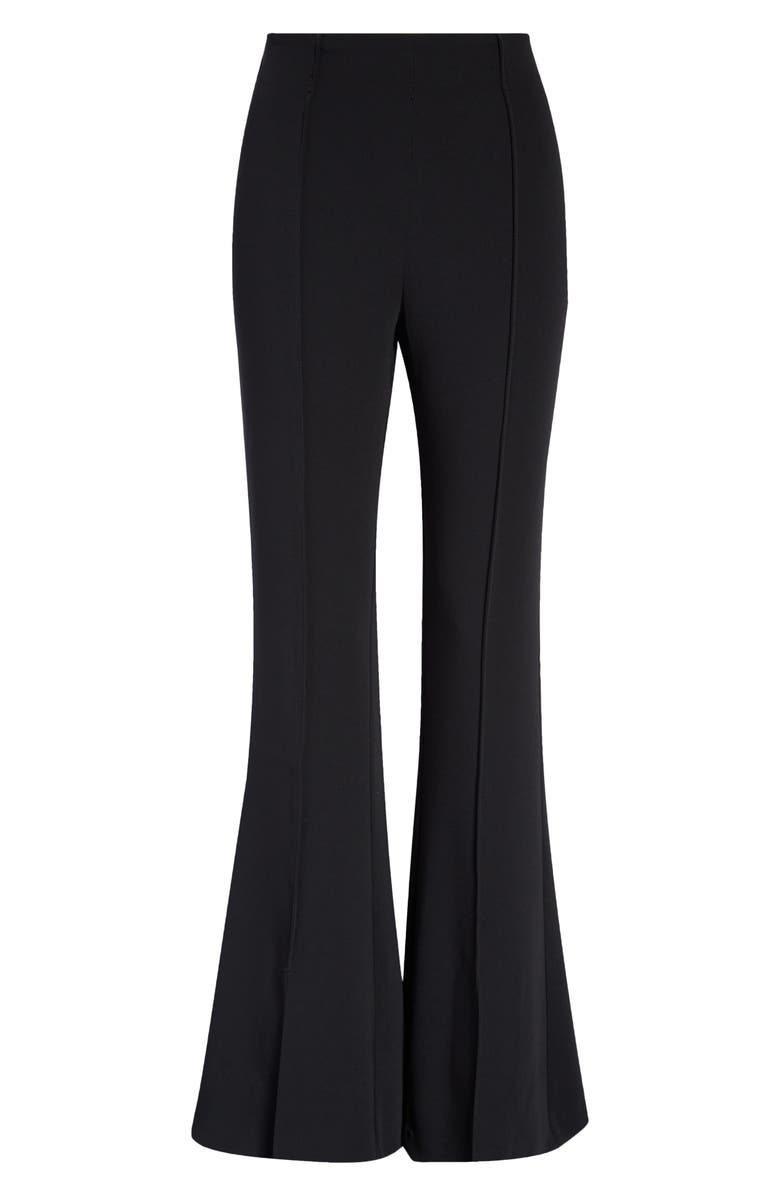 Cinq à Sept Billie Split Hem Flare Trousers, Alternate, color, Black