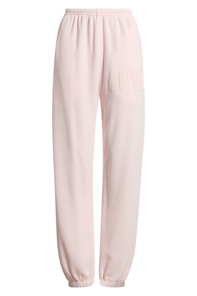 Kimmy Waffle Knit Jogger Sweatpants, Alternate, color, PALE PINK