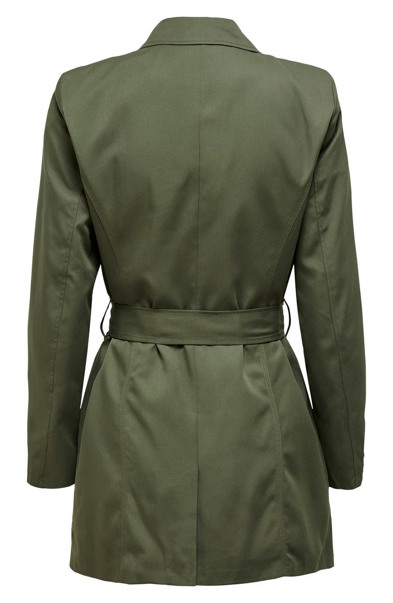 Only Valerie Water Resistant Trench Coat, Alternate, color, Grape Leaf