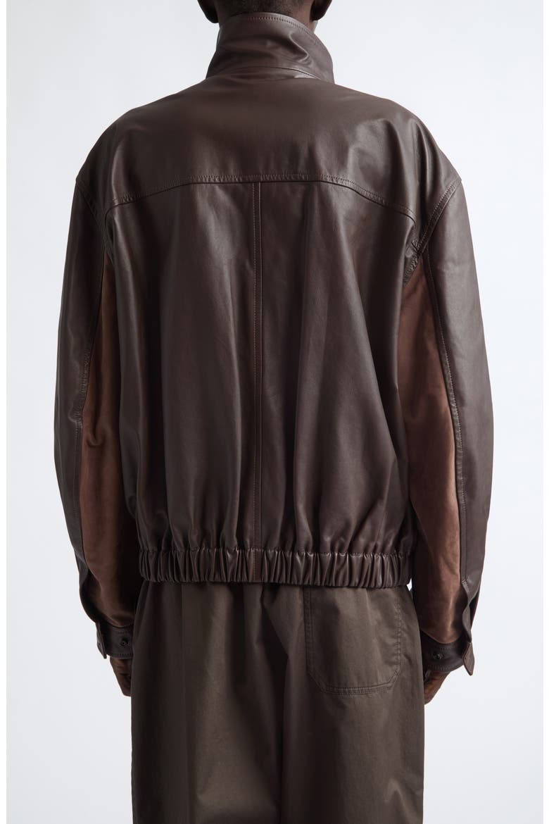 Soft Paper Leather Jacket, Alternate, color, CHOCOLATE