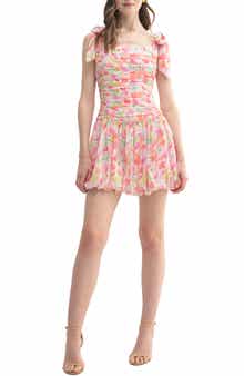 All in Favor Floral Bubble Minidress