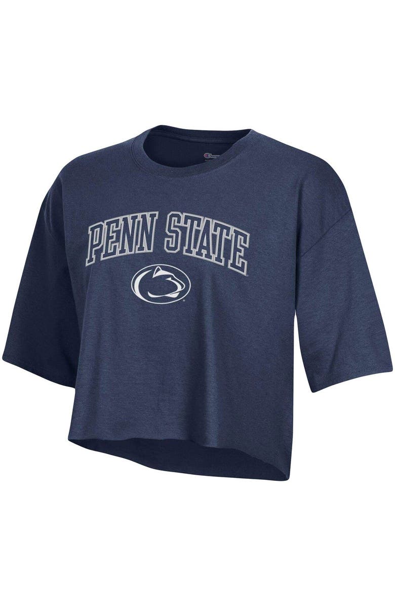 Champion Women's Champion Navy Penn State Nittany Lions Cropped Boyfriend T-Shirt, Alternate, color, 