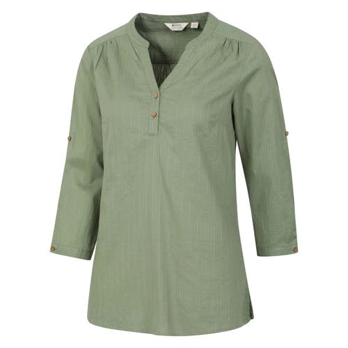 Mountain Warehouse Petra Relaxed Fit 3/4 Sleeve Shirt In Green