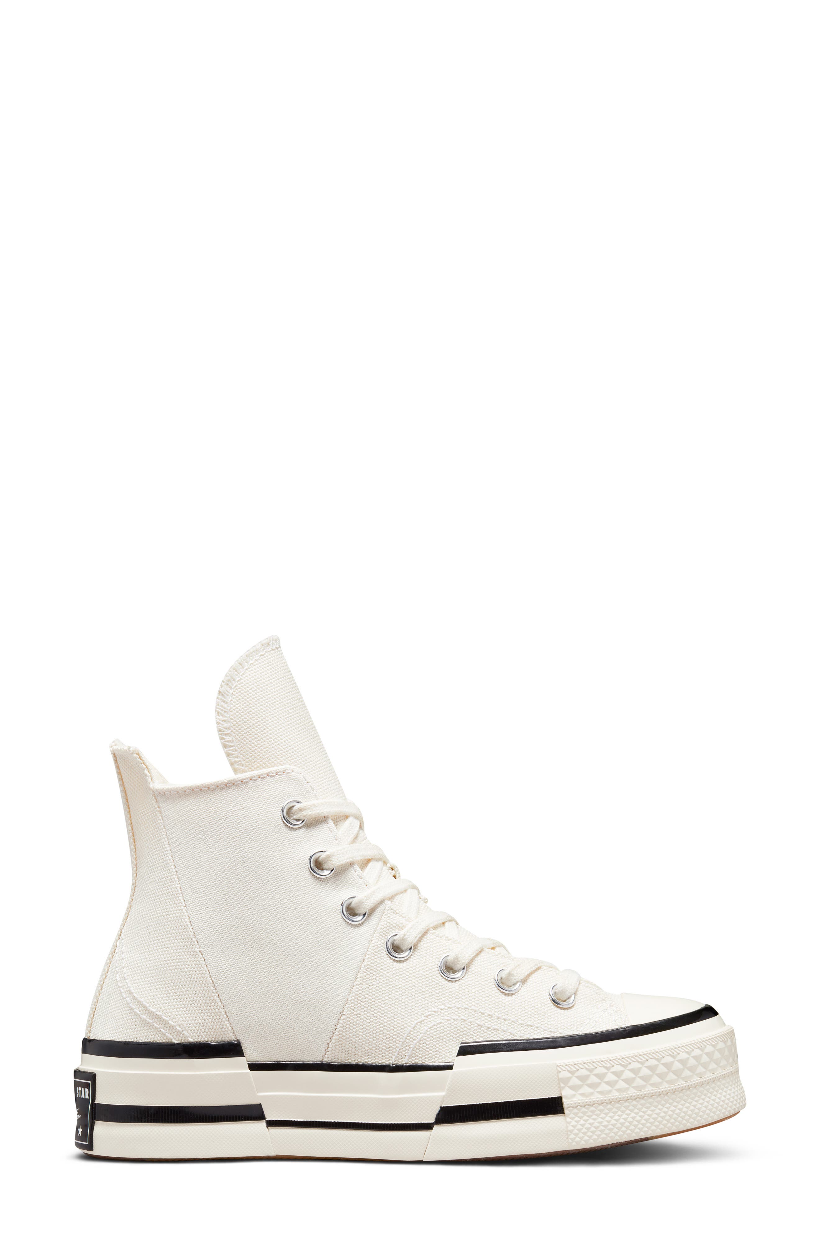 Converse Chuck Taylor<sup>®</sup> All Star<sup>®</sup> 70 Plus High Top Platform Sneaker, Alternate, color, Egret/ Black/ Egret