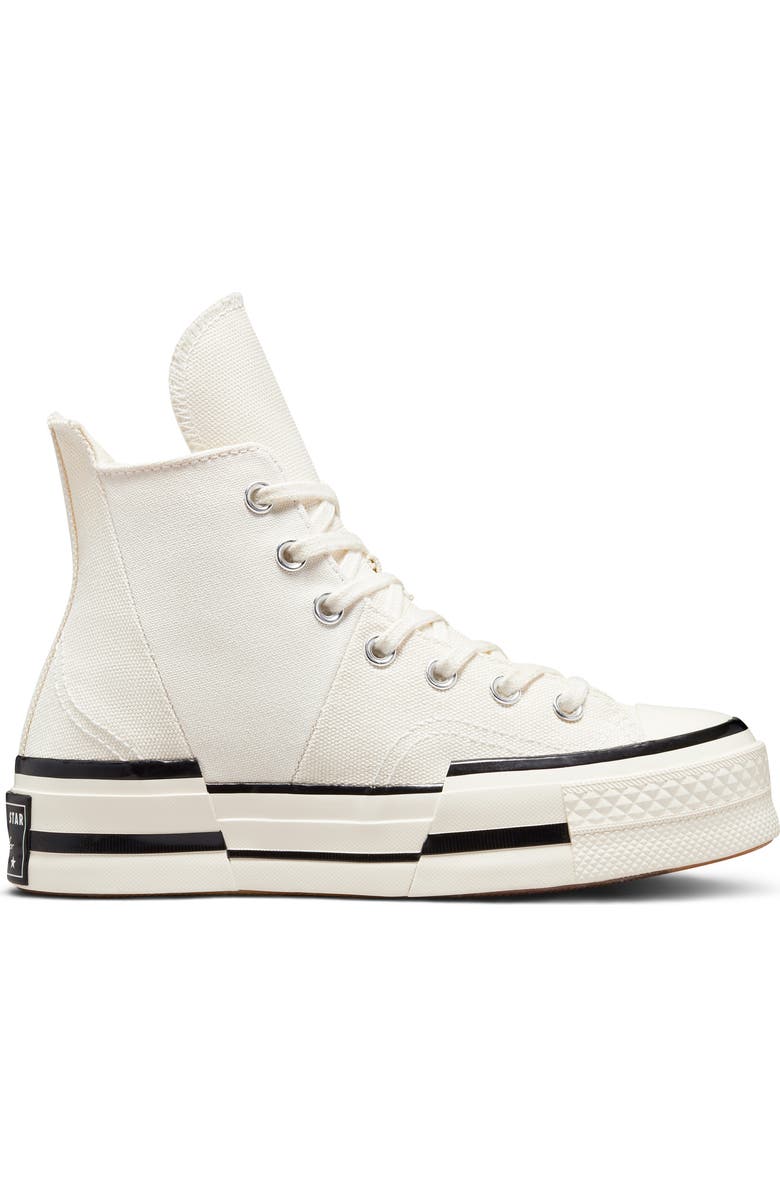 Converse Chuck Taylor<sup>®</sup> All Star<sup>®</sup> 70 Plus High Top Platform Sneaker, Alternate, color, Egret/ Black/ Egret