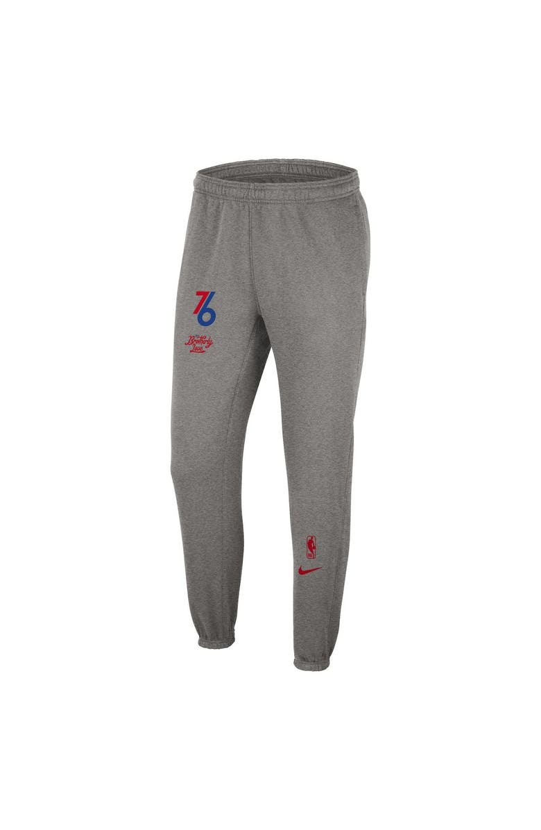 Nike Men's Nike Heather Charcoal Philadelphia 76ers 2022/23 City Edition Courtside Brushed Fleece Sweatpants, Alternate, color, 
