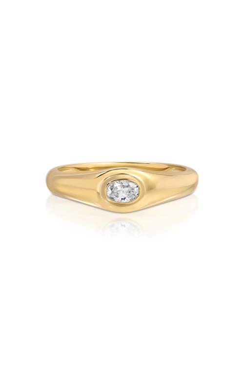 Ef Collection Oval Diamond Signet Ring