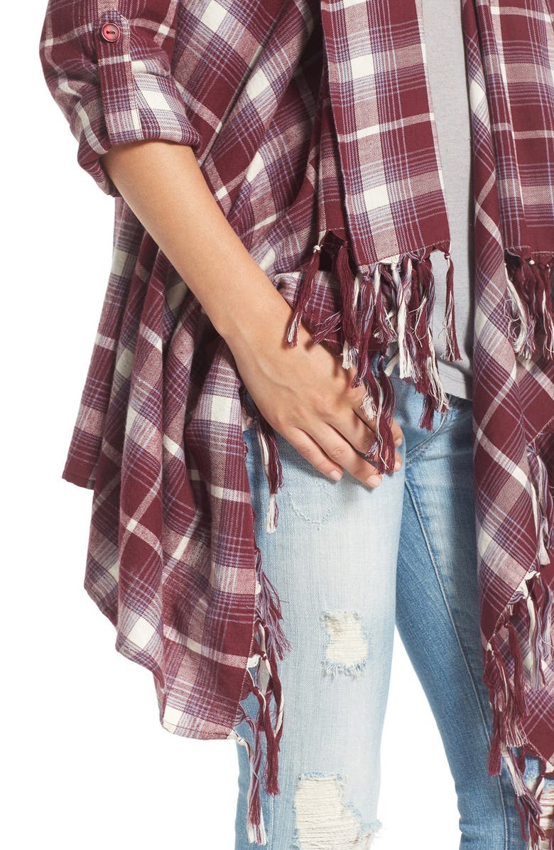 Billabong 'Once Again' Cotton Plaid Cardigan, Alternate, color,