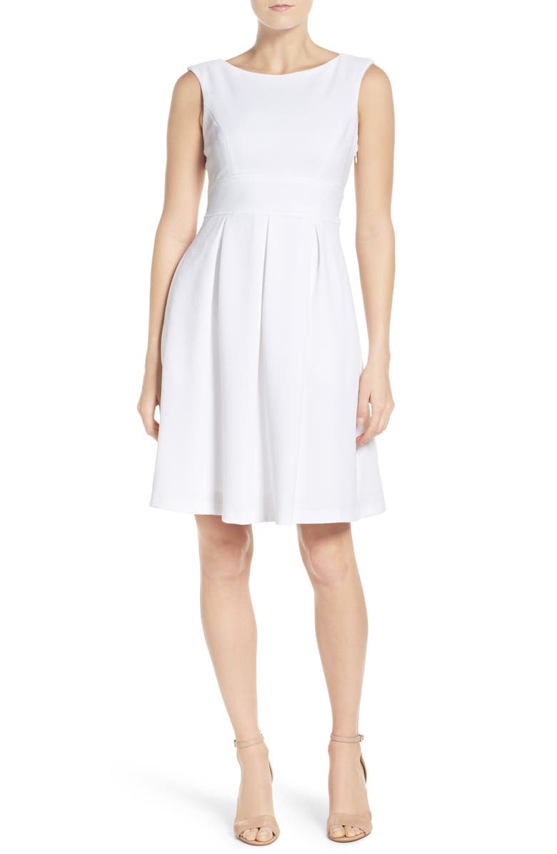 Adrianna Papell Pleated Fit & Flare Dress, Alternate, color,