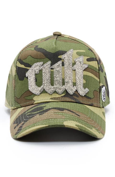 Crystal Logo Cotton Twill Baseball Cap