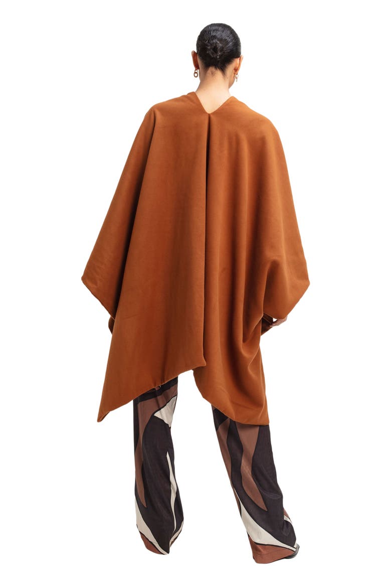 Convertible Terra Brown Cape, Alternate, color, Solid Brown