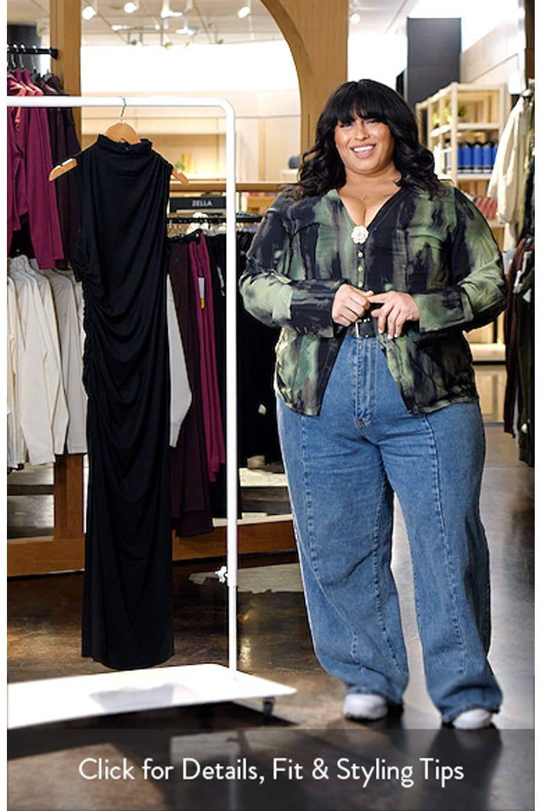 Ruched Mock Neck Sleeveless Maxi Dress video