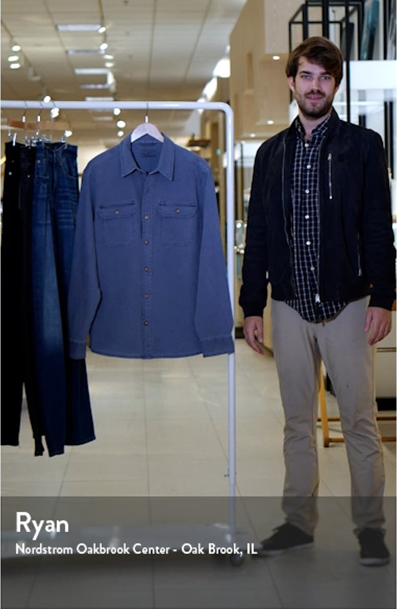 Sunwashed Stretch Canvas Button-Up Shirt Jacket, sales video thumbnail