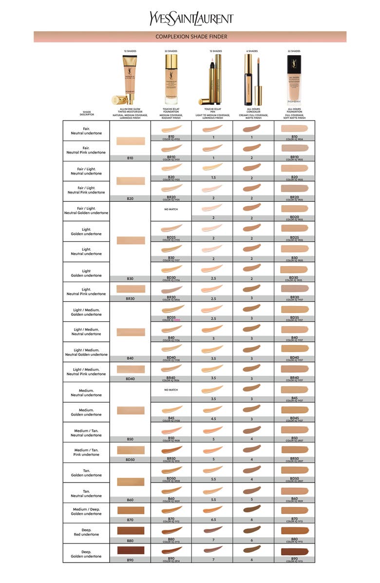 Yves Saint Laurent Touche Éclat All-In-One Glow Liquid Foundation Broad Spectrum SPF 23, Alternate, color,