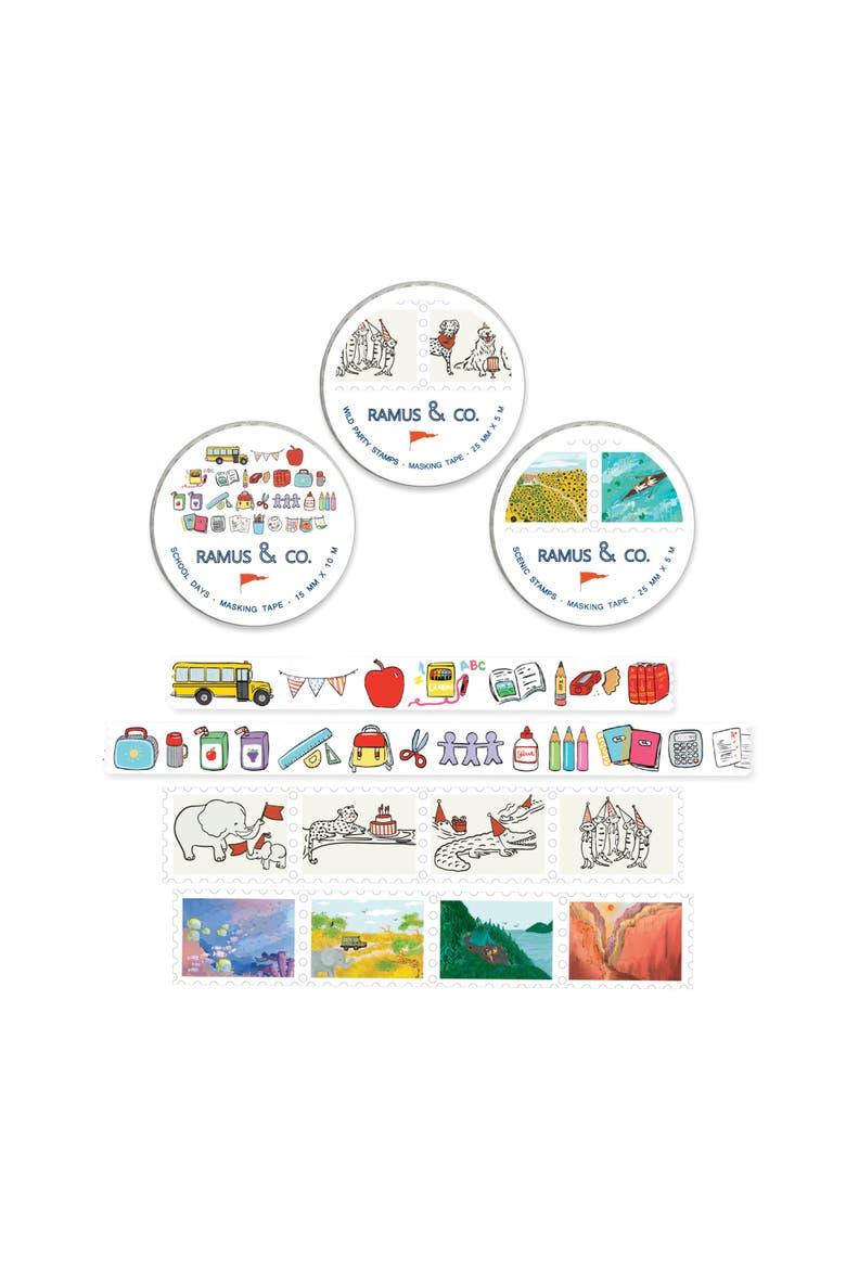 Illustrated Masking Tape - 3ct Rolls, Assorted Rolls, Main, color, Multi-Pack