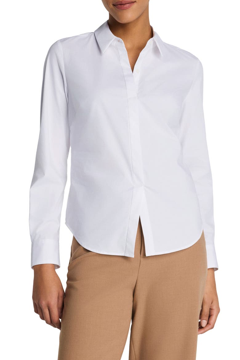 No Gape Shirt, Main, color, CLASSIC WHITE