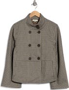 MAX STUDIO Brushed Double Knit Funnel Neck Jacket