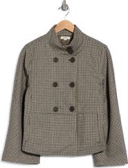 MAX STUDIO Brushed Double Knit Funnel Neck Jacket