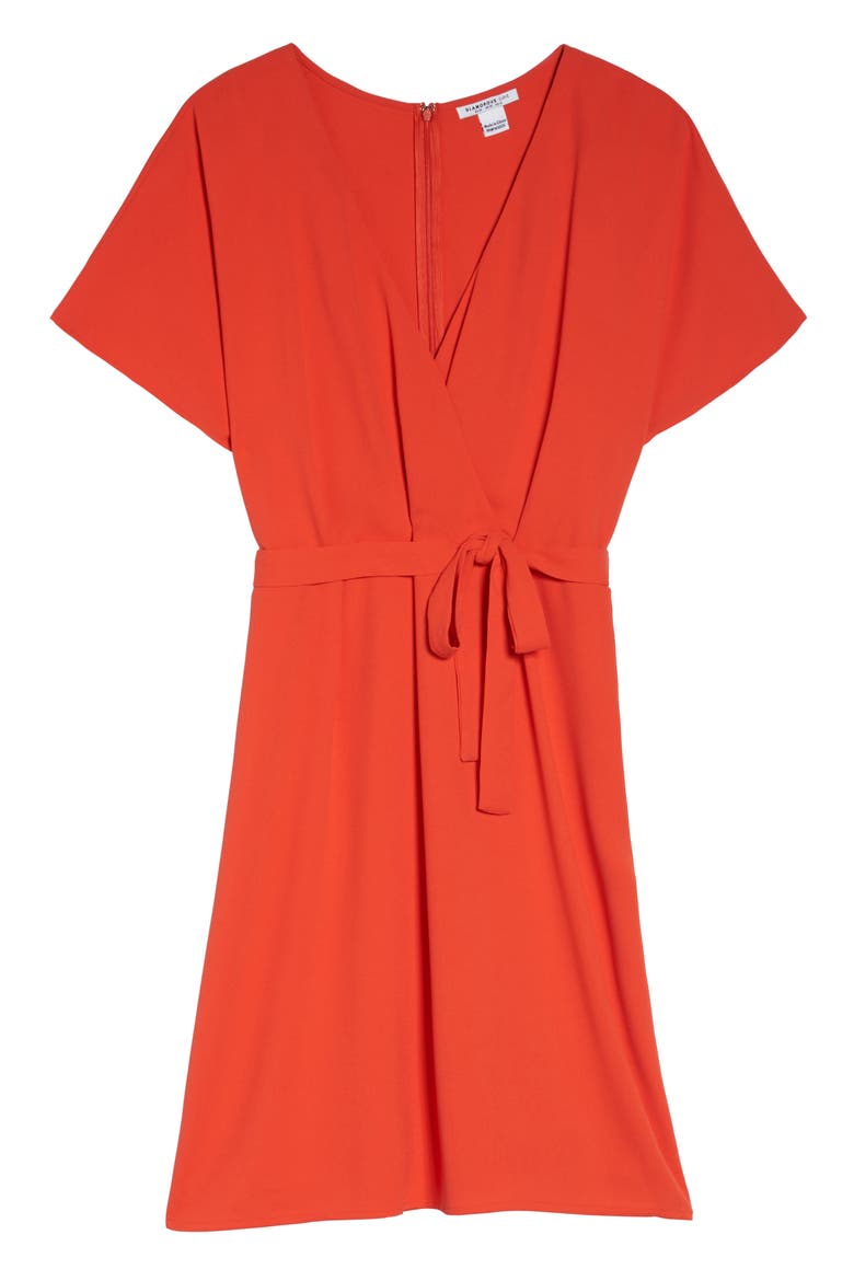 Tie Waist Kimono Dress, Alternate, color, RED