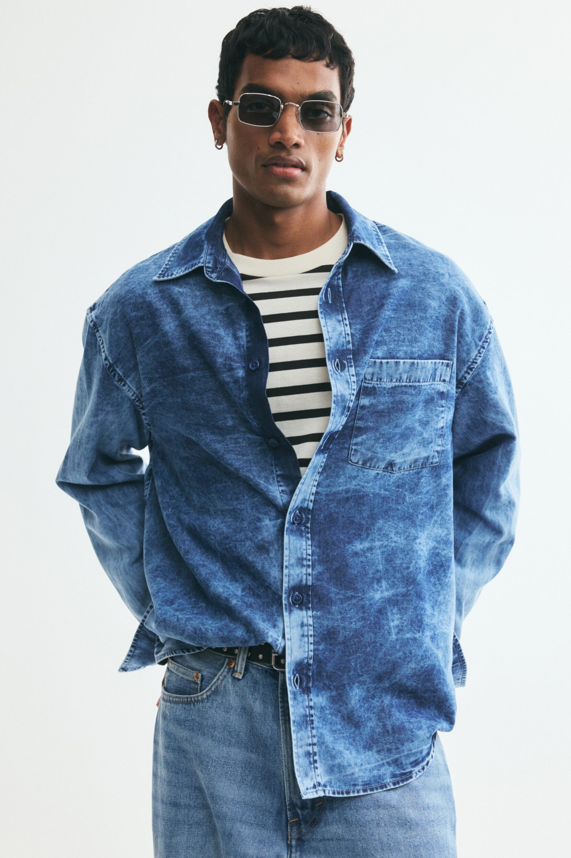 selected Washed denim blue