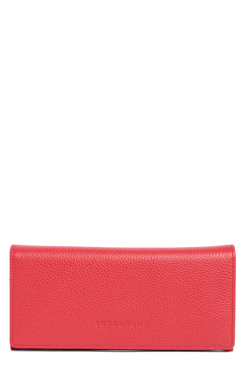 Le Foulonne Leather Continental Wallet, Main, color, LOVE