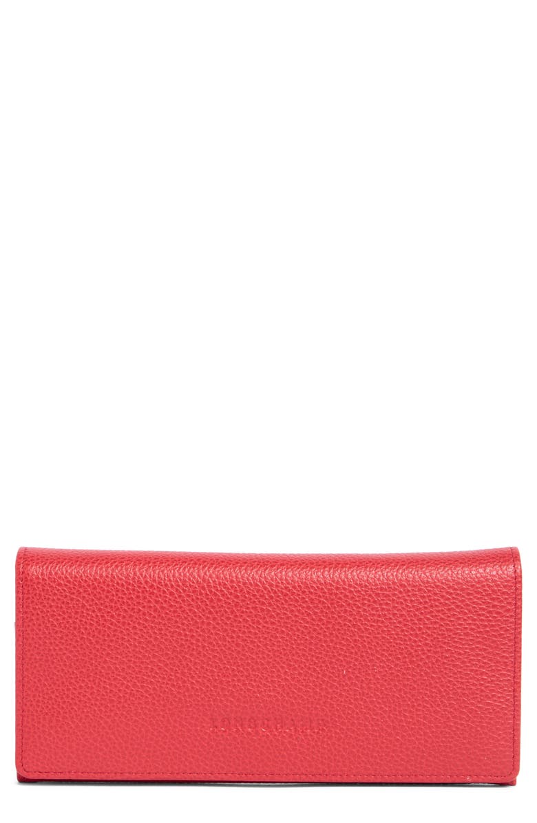 Longchamp Long Continental Snap Wallet, Main, color, Love