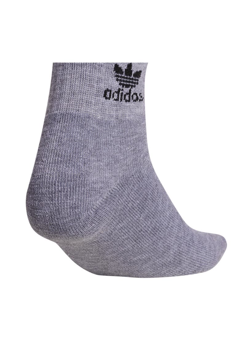Kids' Trefoil Assorted 6-Pack Quarter Socks, Alternate, color, HEATHER GREY/ BLACK/ WHITE