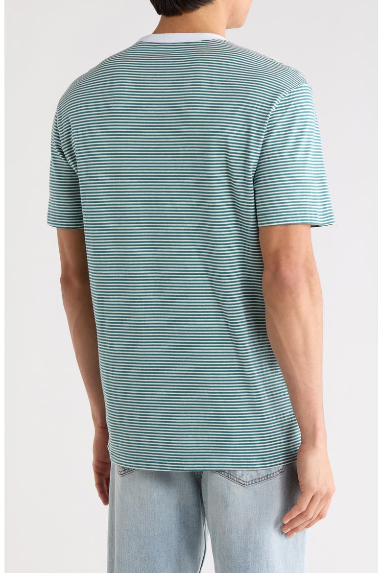 Bryce Crewneck Stretch Cotton T-Shirt, Alternate, color, OCEAN STONE/IVORY DUST