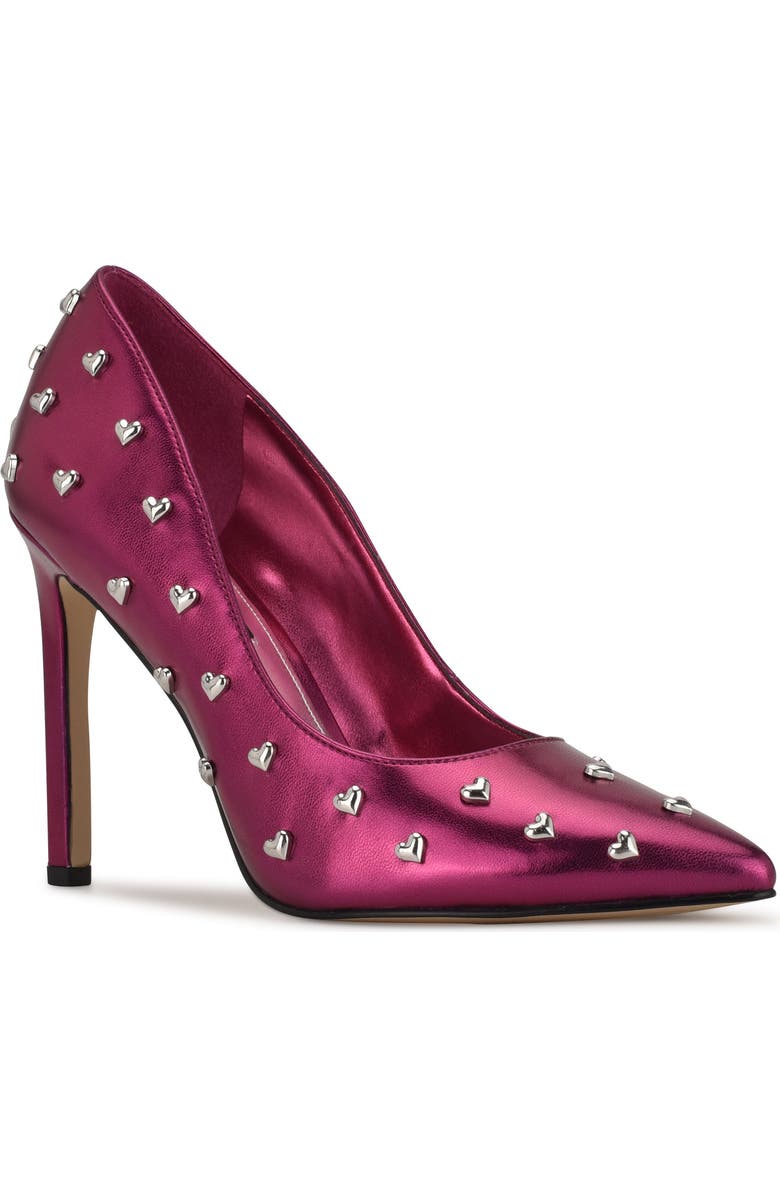 Nine West Tatiana Studded Pointed Toe Pump, Main, color,