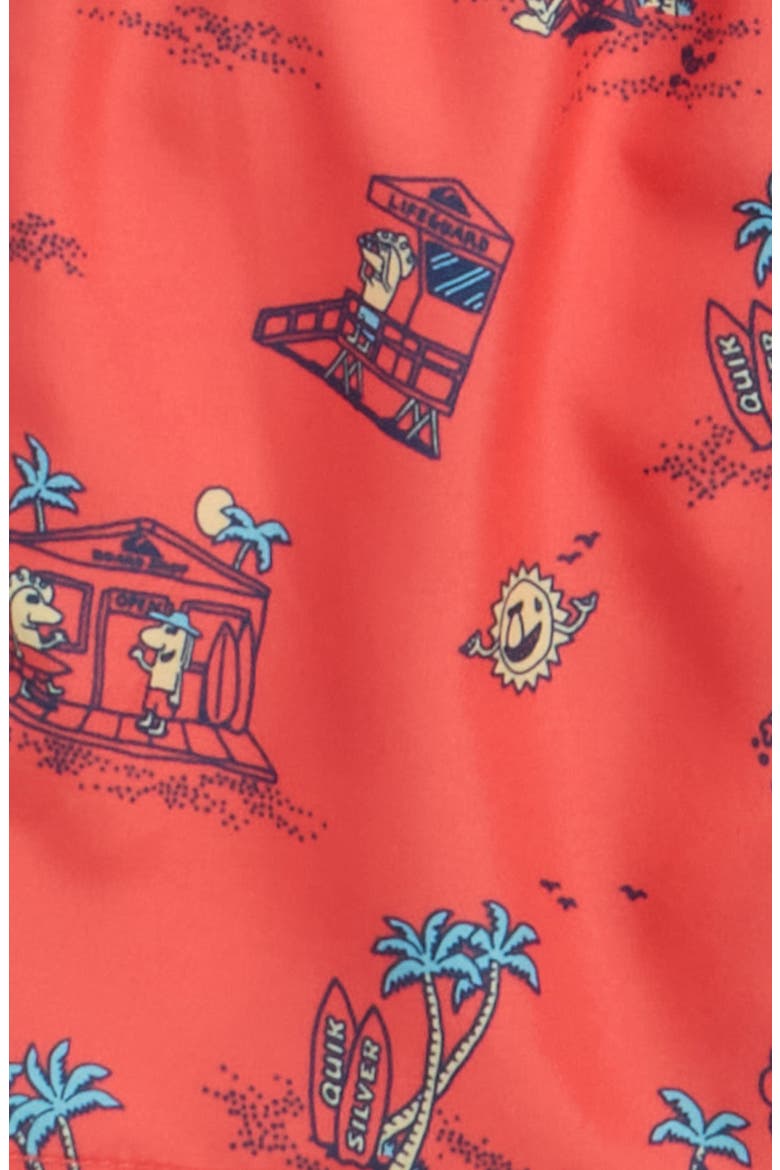 Kids' Everyday Mix Volley Swim Trunks, Alternate, color, HOT CORAL