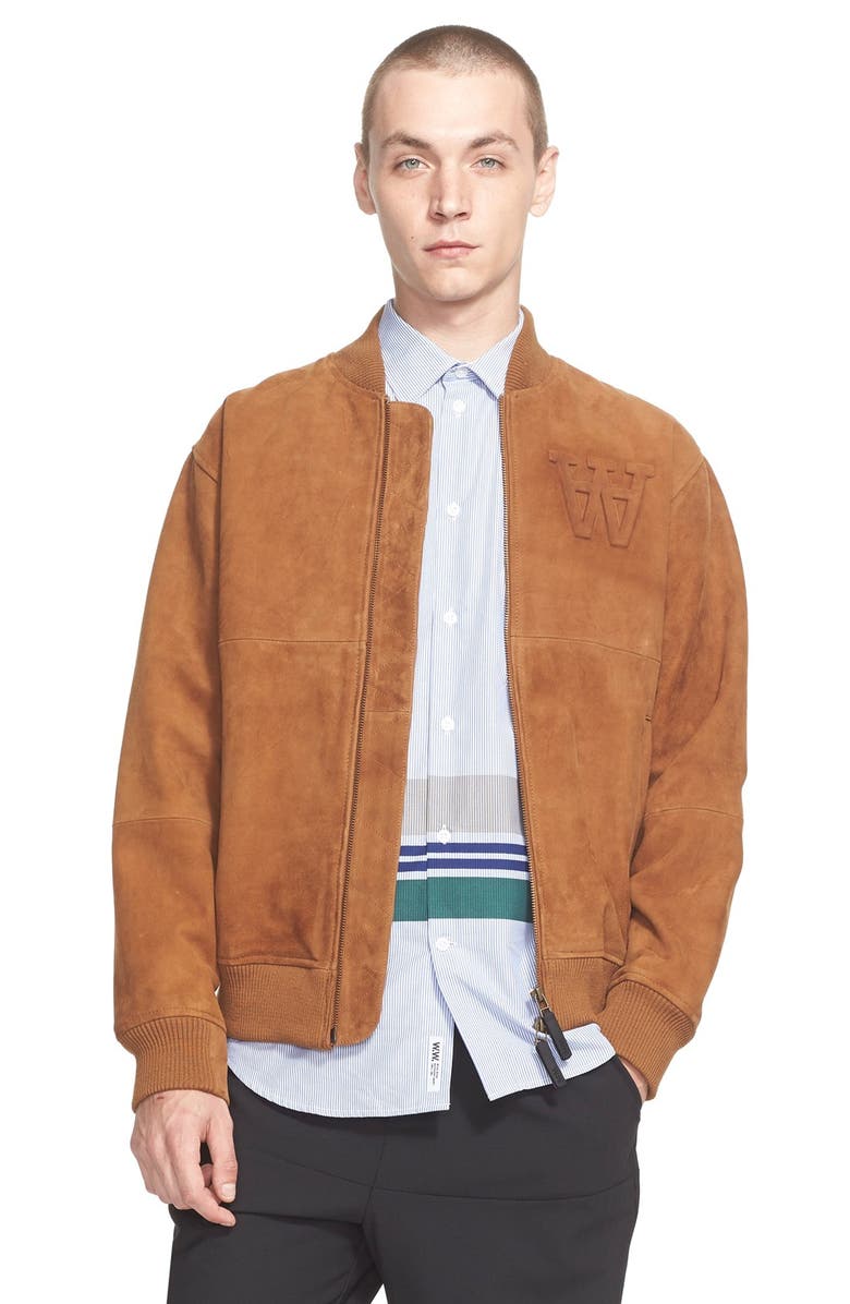 Wood Wood 'Calvin' Suede Jacket, Main, color, 