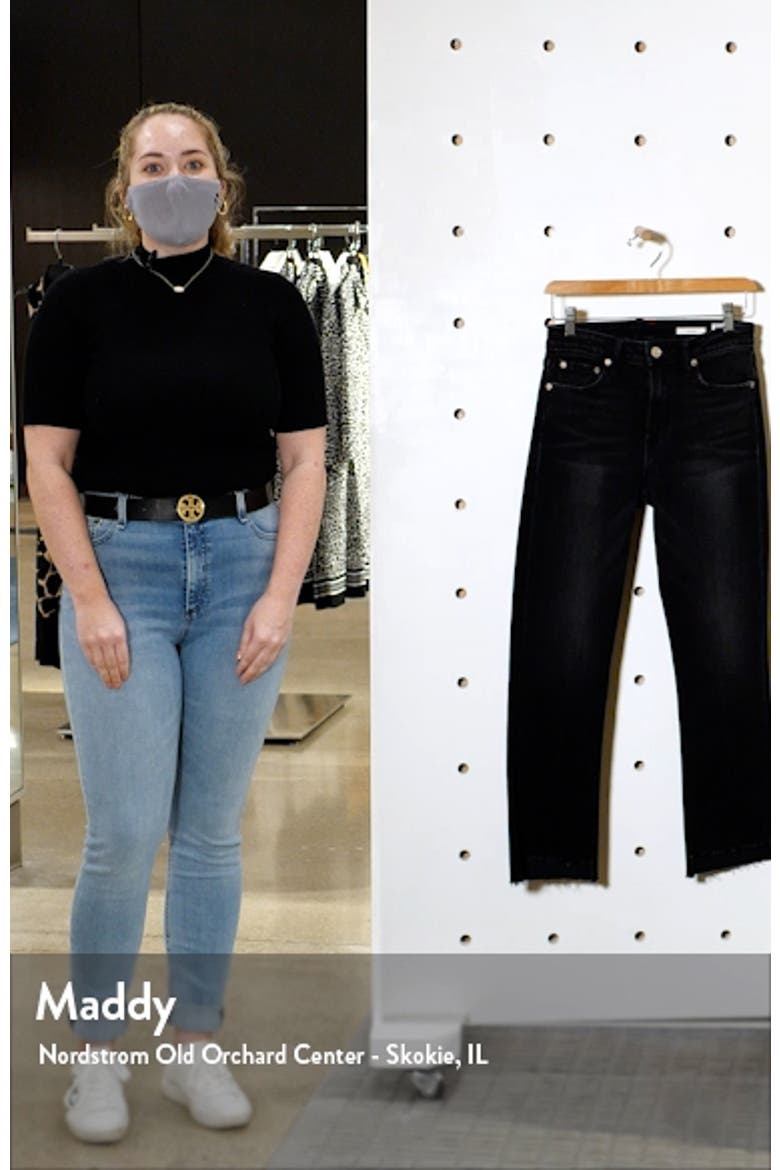 Farrah High Waist Step Hem Crop Kick Flare Jeans video