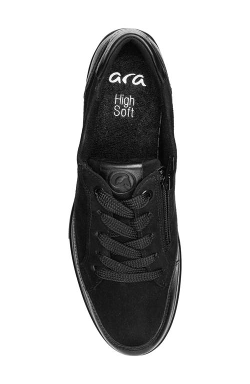 Ara Zamia Wedge Sneaker In Black