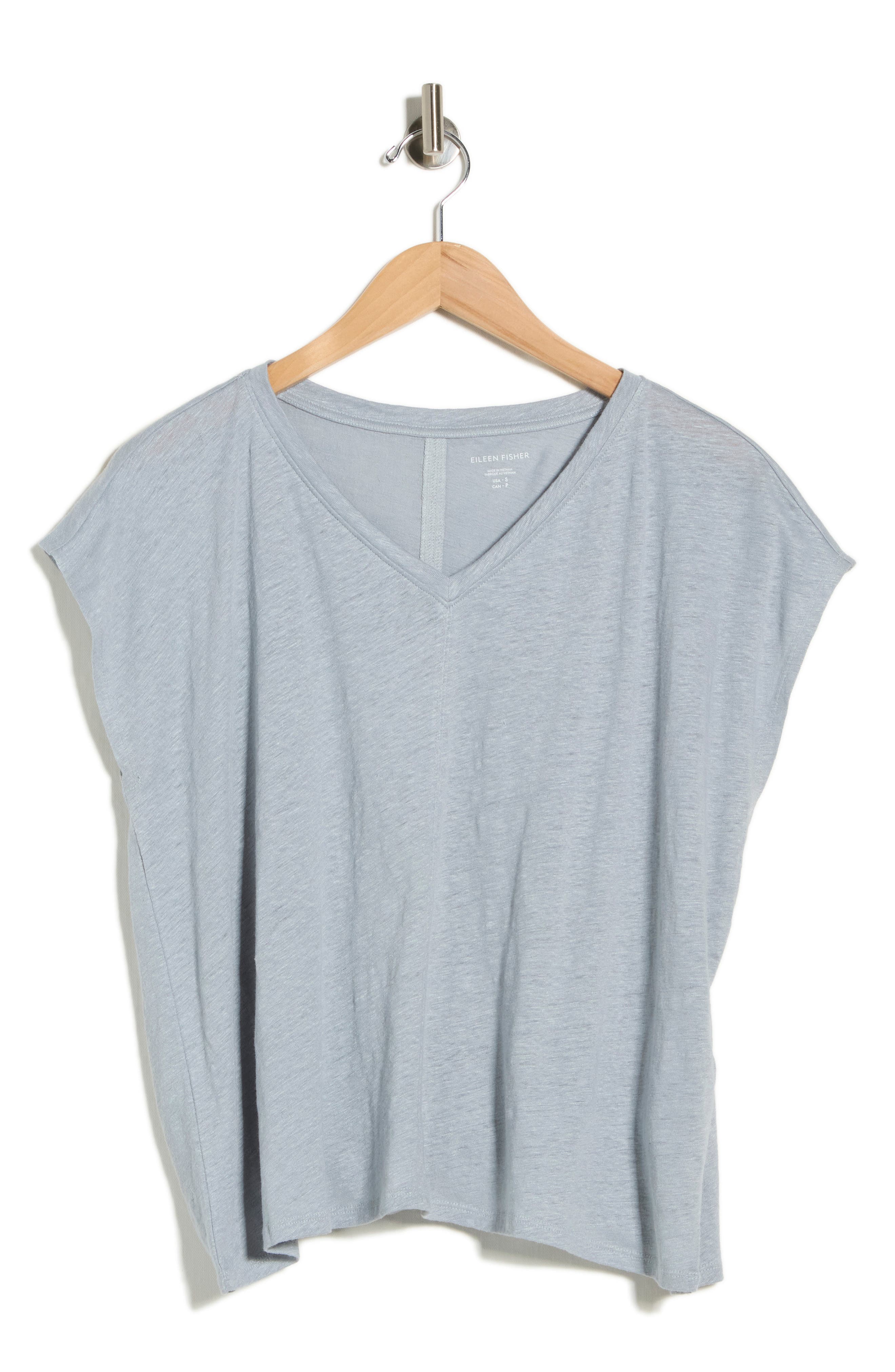 Eileen Fisher V-Neck Organic Linen T-Shirt