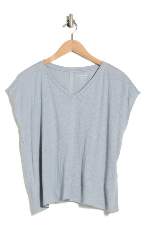 V-Neck Organic Linen T-Shirt