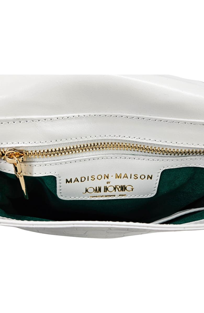 Madison Maison Moc Croc Crossbody Bag, Alternate, color, Off-White