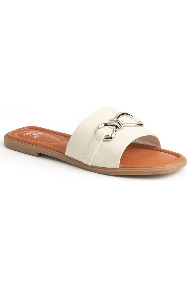 NEW YORK AND COMPANY Rayla Bit Slide Sandal, Main, color, White