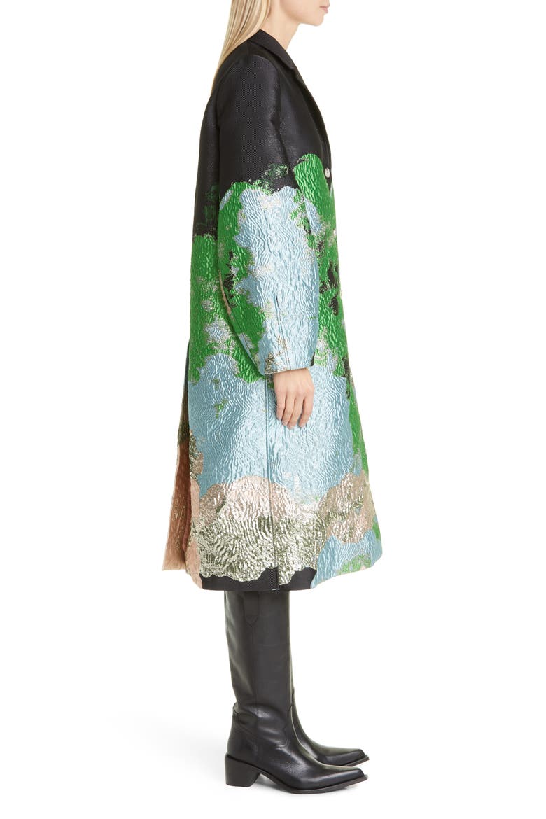 Cornelia Metallic Reycled Polyester Blend Jacquard Jacket, Alternate, color, 4009 CLOUDS