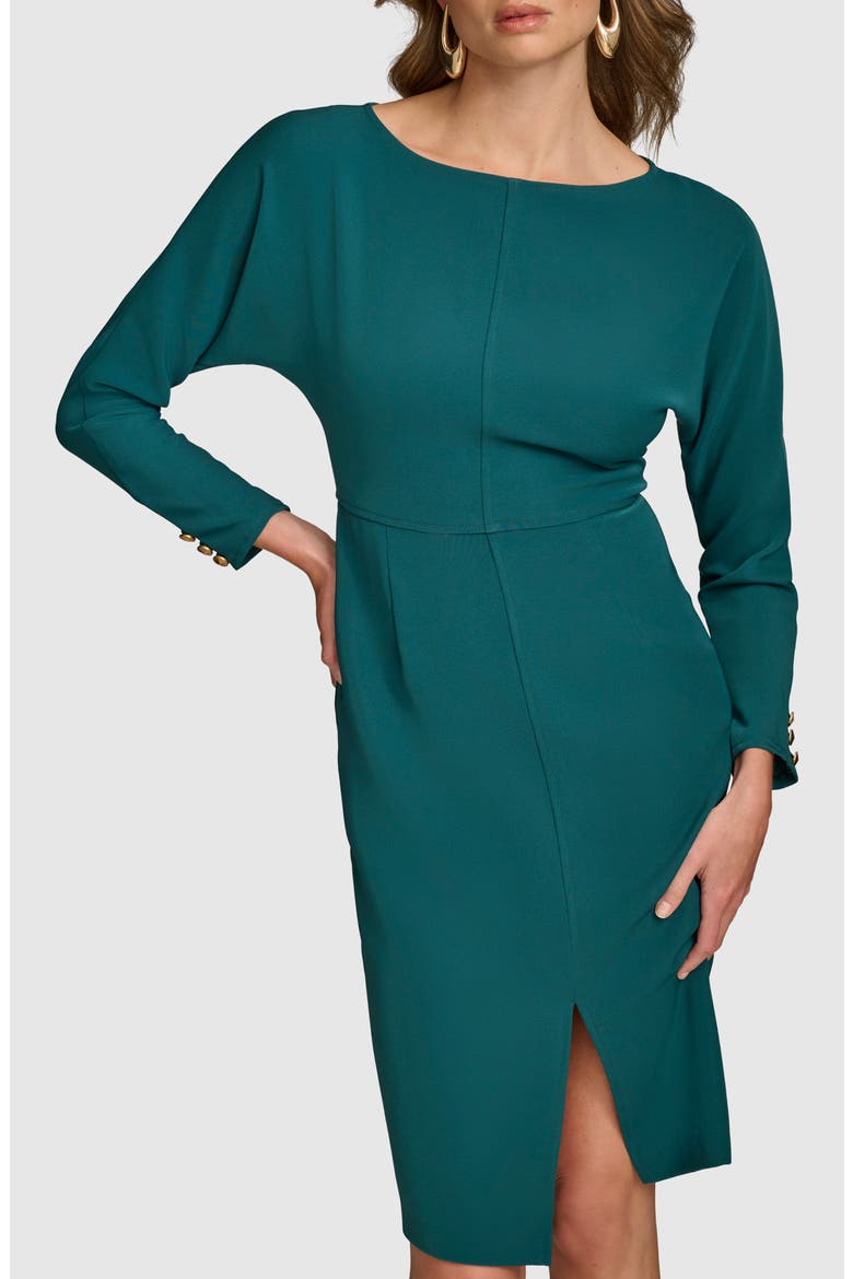 Bracelet Sleeve Sheath Dress, Alternate, color, SPRUCE