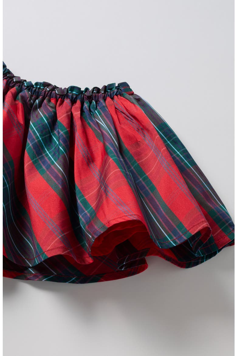 Kids' Plaid Taffeta Skirt, Alternate, color, RED SALSA DAWSON PLAID