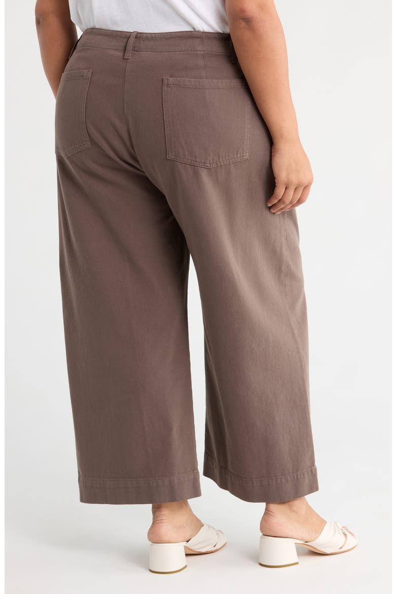 Organic Cotton Crop Wide Leg Pants, Alternate, color, RYE