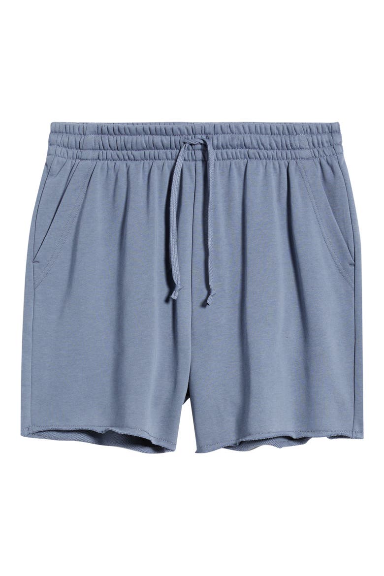 Frayed Terry Sweat Shorts, Alternate, color, GREY FOLKSTONE