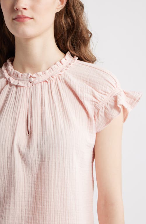 Caslonr Caslon(r) Ruffle Cotton Gauze Top