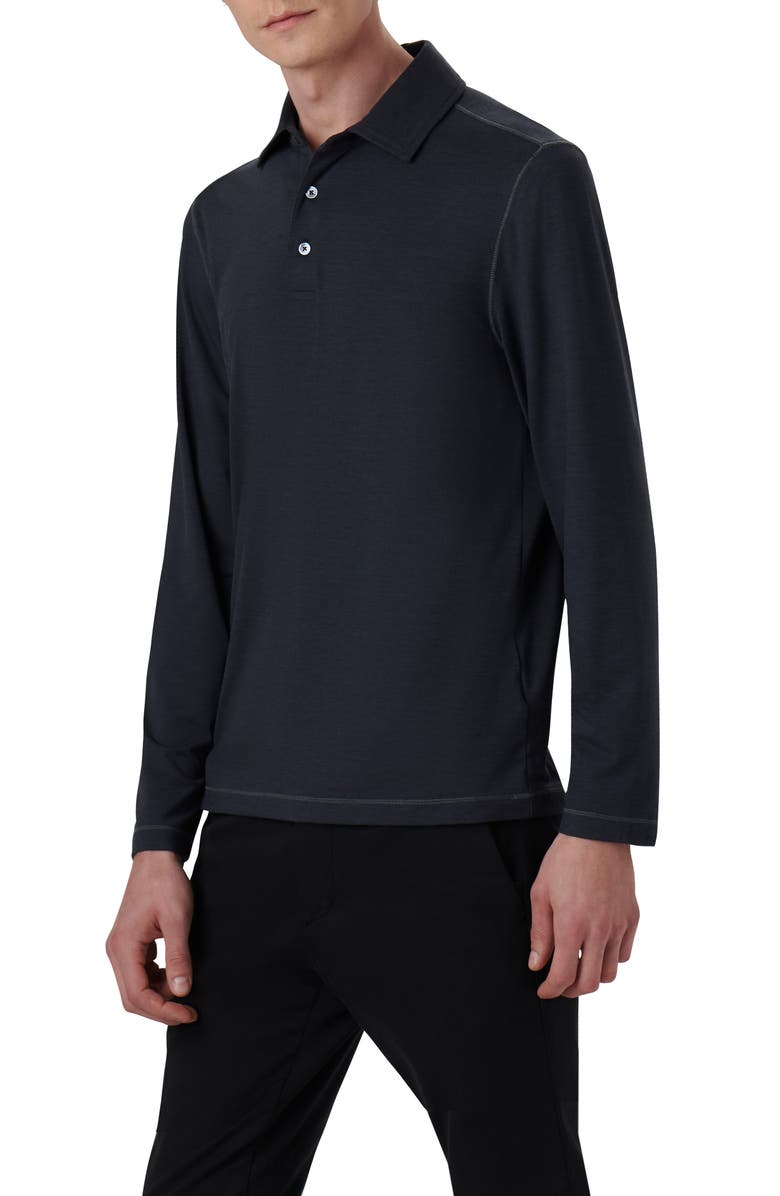 Bugatchi Long Sleeve Performance Polo, Alternate, color, 