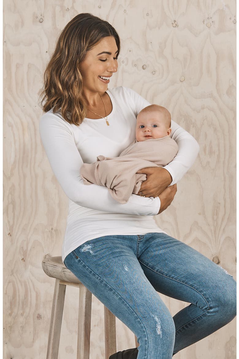 Luxury Moozie Maternity/Nursing Wrap, Alternate, color, NUDE