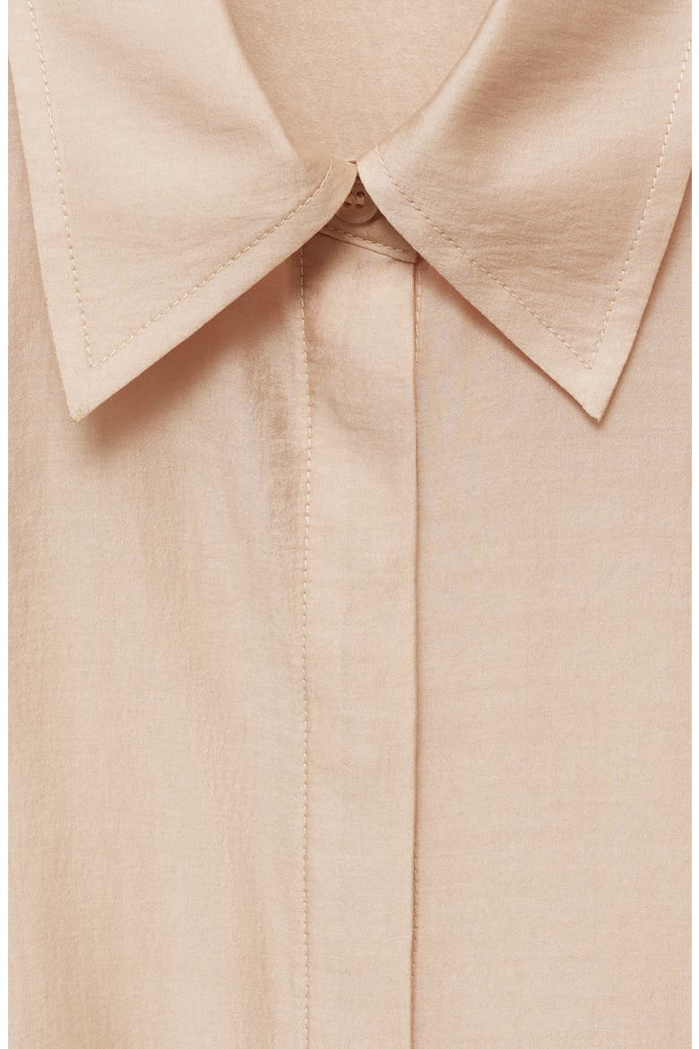 Satin Shirt, Alternate, color, BEIGE