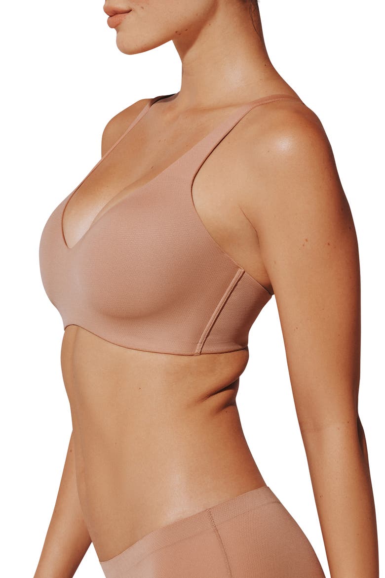 TempSync™ Wireless Plunge Bra, Alternate, color, MOCHA