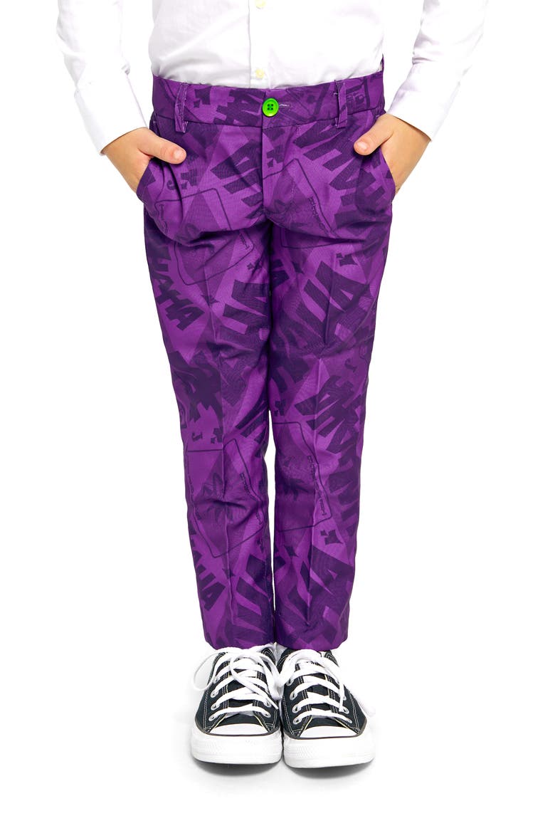 Kids' The Joker 3-Piece Suit with Tie, Alternate, color, PURPLE