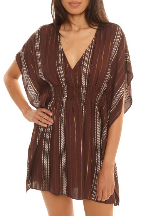 Radiance Metallic Stripe Cover-Up Tunic