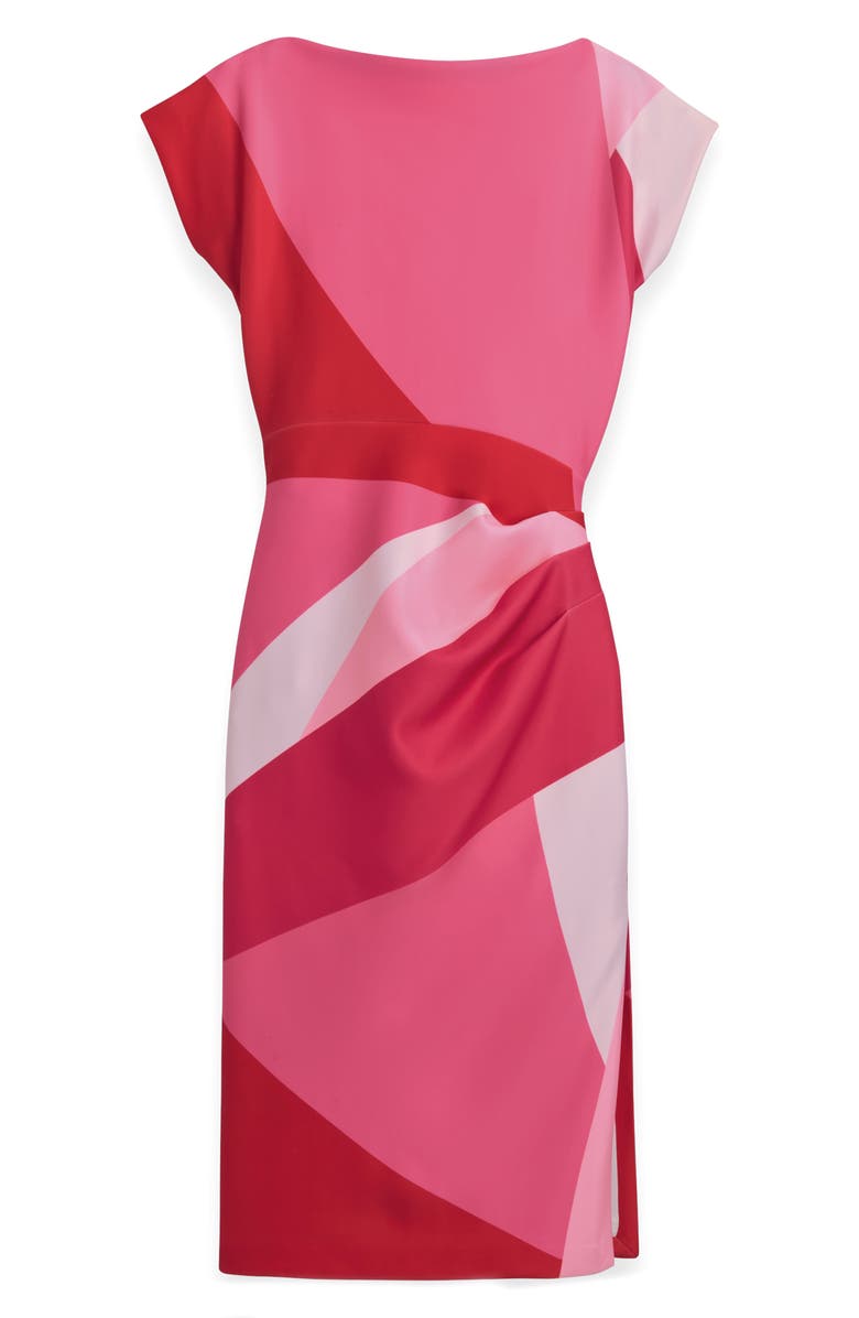 Donna Karan New York Pleated Sheath Dress, Alternate, color, Audacious Multi